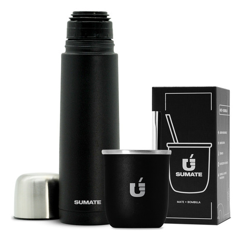 Mate Termico Set Sumate Con Termo 500ml Acero Inox Bombilla