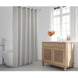 Cortina Baño Simil Lino Gancho Roller Metalico Linen 13 Pzas