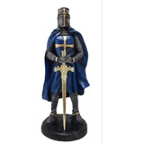Cavaleiro Templário Medieval Azul Decoração 