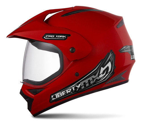 Capacete Esportivo Com Viseira Interna Liberty Mx Pro Vision