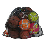 Bolso Para Balones  Bolsa De Malla Para Equipo, Negra - 32