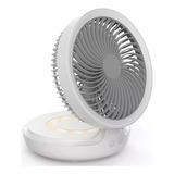 Ventilador Abanico Eléctrico Plegable Recargable Con Luz Led