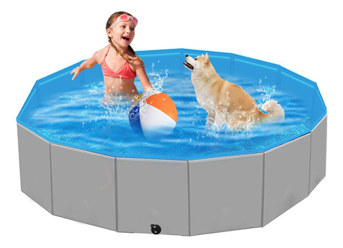 Piscina Plegable Para Perros, Piscina Infantil De Plastico D