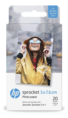 Papel Fotográfico Hp Sprocket 2x3 Premium Zink Sticky Back 2