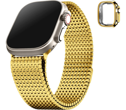 Malla Y Funda Para Apple Watch Ultra/ultra 2 49mm Dorado