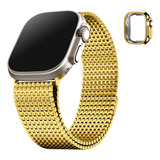 Malla Y Funda Para Apple Watch Ultra/ultra 2 49mm Dorado