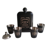 Set Licorera Jack Daniels Con Copas Y Embudo