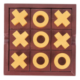 Jogo De Mesa De Madeira Tic Tac Toe Jogo De Mesa Decoração