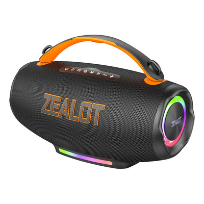 Bocina Bluetooth Portátil Inalámbrico Zealot S167 100 W Subwoofer Resistente Al Agua Para Fiestas Luces Rgb Graves Bajos Tws Estéreo Sonido Color Negro | Envío gratis
