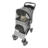 Coche Para Mascotas 4 Ruedas Coches De Perros Gatos Gris