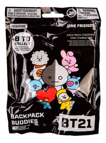 Llavero Sorpresa Line Friends Bts Bt21 Backpack Buddies Orig