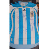 Camiseta Argentina Mundial 2006 Autografiada X 13 Jugadores 