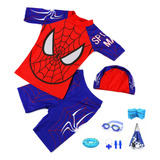 Traje De Baño Spiderman Ropa Para Bebés Niño Sunsuit Uv 50+