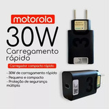 Carregador Turbo P/ Motorola Tipo C Moto G10 G9 G8 G7 30w