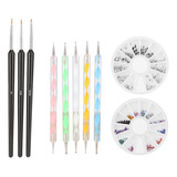 Profesional Nail Art Pincel Set Línea Dibujo Pintura Pluma