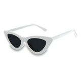 Óculos De Sol Retro Gatinho Moda Blogueiras Branco