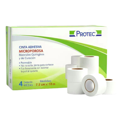 Cinta Microporosa Blanca 7.5 Cm X 10 Mt Caja Con 4 Rollos | MercadoLibre