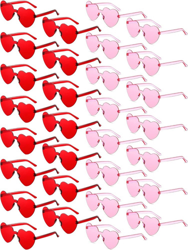 30pcs Lentes De Sol Corazón Accesorios Para Mujer Dama Gafas