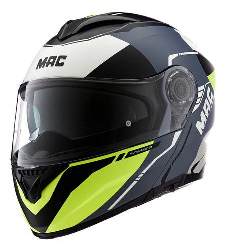 Casco Moto Rebatible Mac Rock Magma Doble Visor Moto Delta