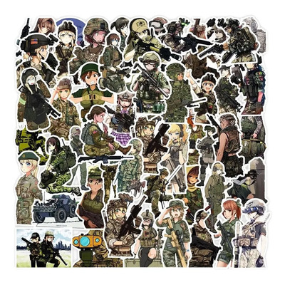 Soldados Militar 50 Calcomanias Stickers Vinil Pvc Vs Agua