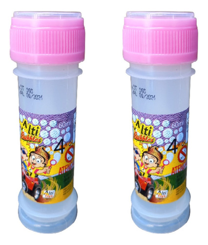 2 Brinquedos P/ Fazer Bolhas Bolas Bolinhas De Sabão 60ml