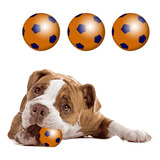 Set De 3 Pelotas De Goma Resistentes Para Mascota Gato Perro