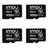 Pack X4 Tarjetas De Memoria Imou Microsd Sdhc S1 C10 64gb 