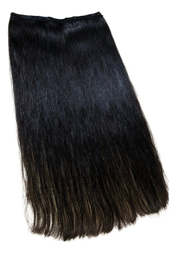 Cabelo 100% Humano Liso/ondulado Em Tela Castanho 60/65cm 50g