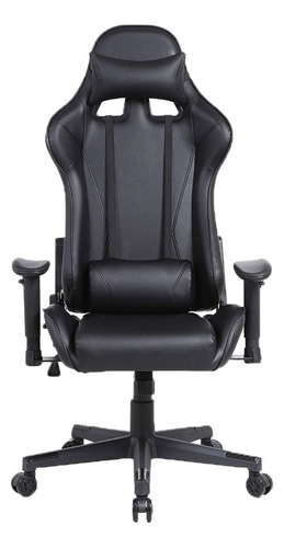 Silla De Escritorio Nch Pro Ultimate Af-c5902 Gamer Ergonómica  Negra Con Tapizado De Cuero Sintético