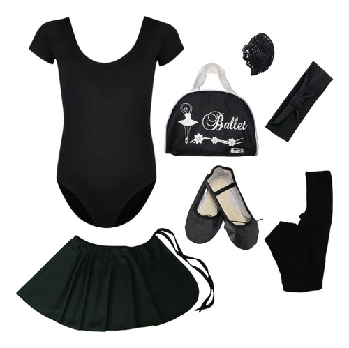 Kit Roupa De Ballet Infantil 7 Itens