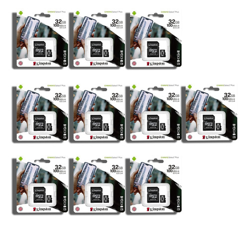 Pack C/10 Memoria Kingston Micro Sd 32gb Clase 10 100mb