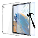 Carcasa Silicona + Vidrio Para Samsung Tab A8 10.5 X200/205