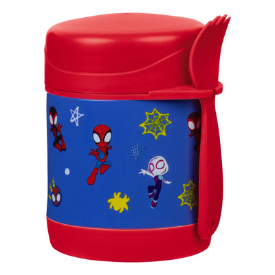 Termo Infantil Spider Man Marvel 300 ml, Contenedor Térmico para Comida con Tenedor, Acero Inoxidable Doble Pared, Antiderrames Resistente, Boquilla Ancha, Ideal Para Lunch Escolar | MercadoLibre