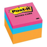 Notas Adhesivas 3m Post-it Cubo 3 Colores 47,6mm X 47,6mm