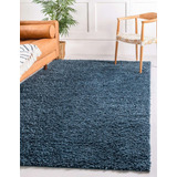 Alfombra Pelo Largo Soft Shaggy  Persa 160x235 Azul Kreatex