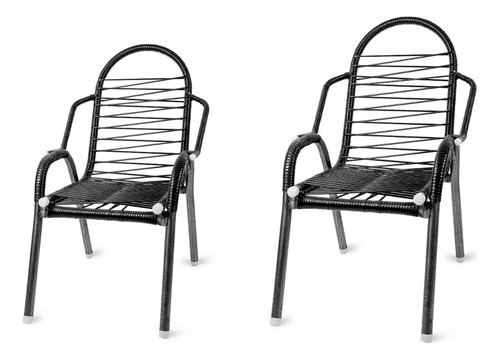 Kit Com Duas Cadeiras De Area Jardim Dá Vovó  Reforçada 