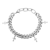 Sxxgw Pulsera Cruzada Cubana Para Hombre Pulsera De Dragón D