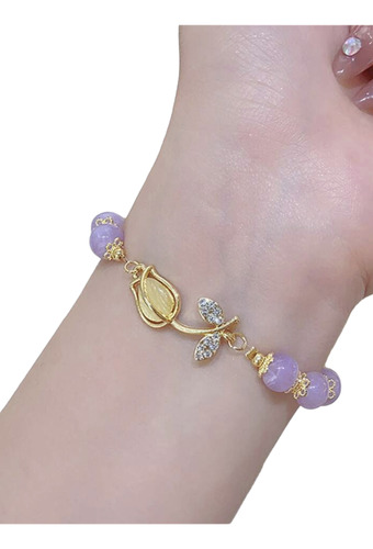 Pulsera Romance Tulipán Lavanda Que Enamora