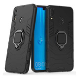 Compatible Con Huawei Y9 (2019) Funda, Anillo Metálico Sujec