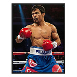 Cuadro Manny Pacquiao Boxeo Pacman Pelea Sala C/ Marco 80*60