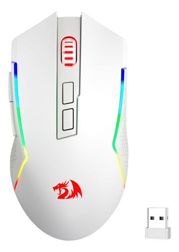 Mouse Gaming Redragon M693 Con Bt 8000 Dpi , Optico , Blanco