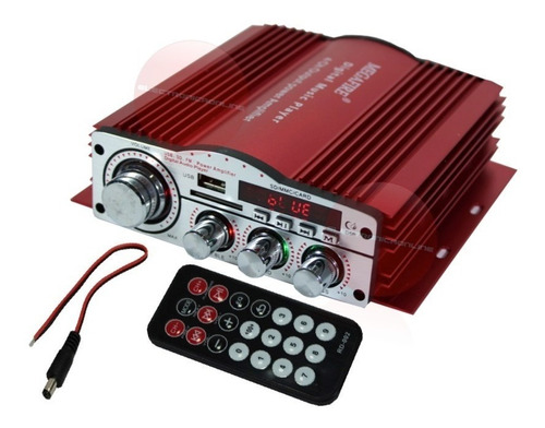 Amplificador Auto 4 Canales Bluetooth Usb Sd Fm Auxiliar 