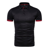 Playeras Tipo Polo Para Hombre Fashion Casual - Blanca/negra