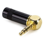 Conector P2 90 Graus Estereo Santo Angelo Dourado