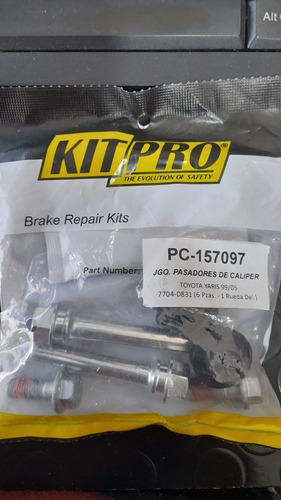 Kit Pasadores De Caliper Toyota Yaris 1999/2005 Foto 2