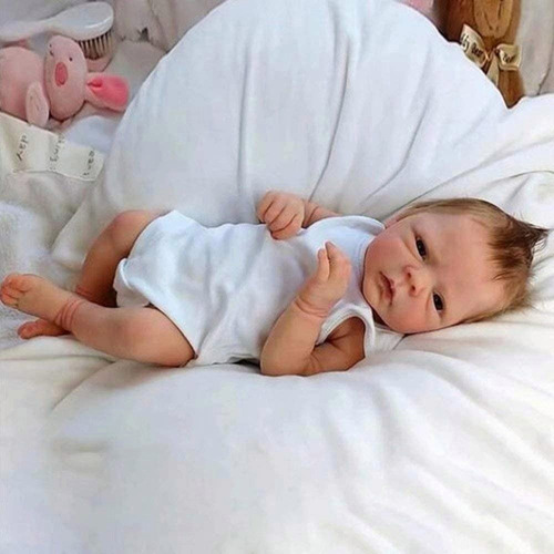 Muñeca Bebé Reborn De Silicona Y Algodón, 46cm