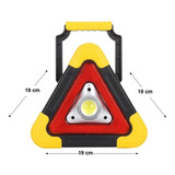 Luz De Emergencia Solar Con Señal Triangular Recargable 