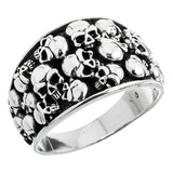 Anillo Calavera Plata Maciza 925 Mexicana Varios Modelos