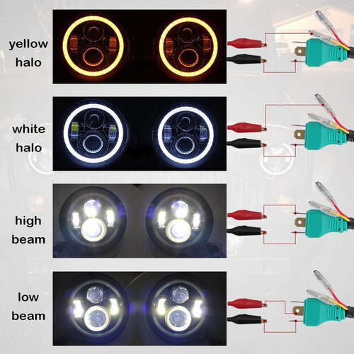 Juego De Faros Opticas Led 7 Pulgadas Chevrolet Universales Foto 10