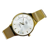 Reloj Femenino Elegante En Pulso De Acero Marca Q&q